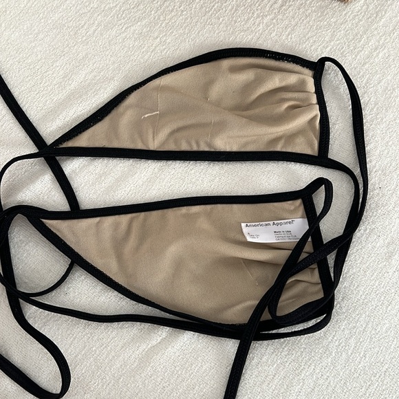 American Apparel Black Swim Baiting Suit Top - Picture 6 of 7